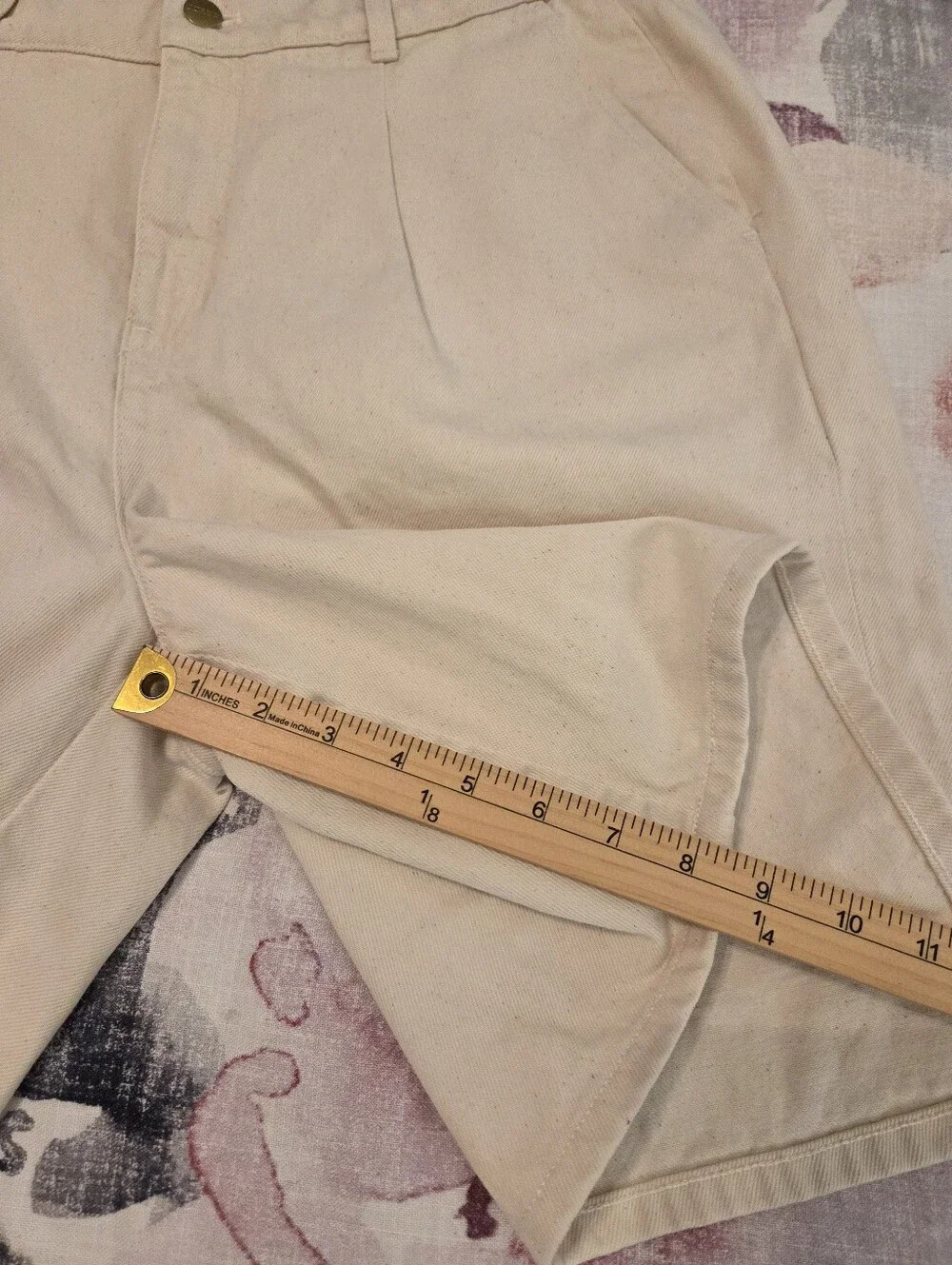 J.CREW Oatmeal Tan Single Pleat Long Pockets Minimalist Denim Shorts Women's 29